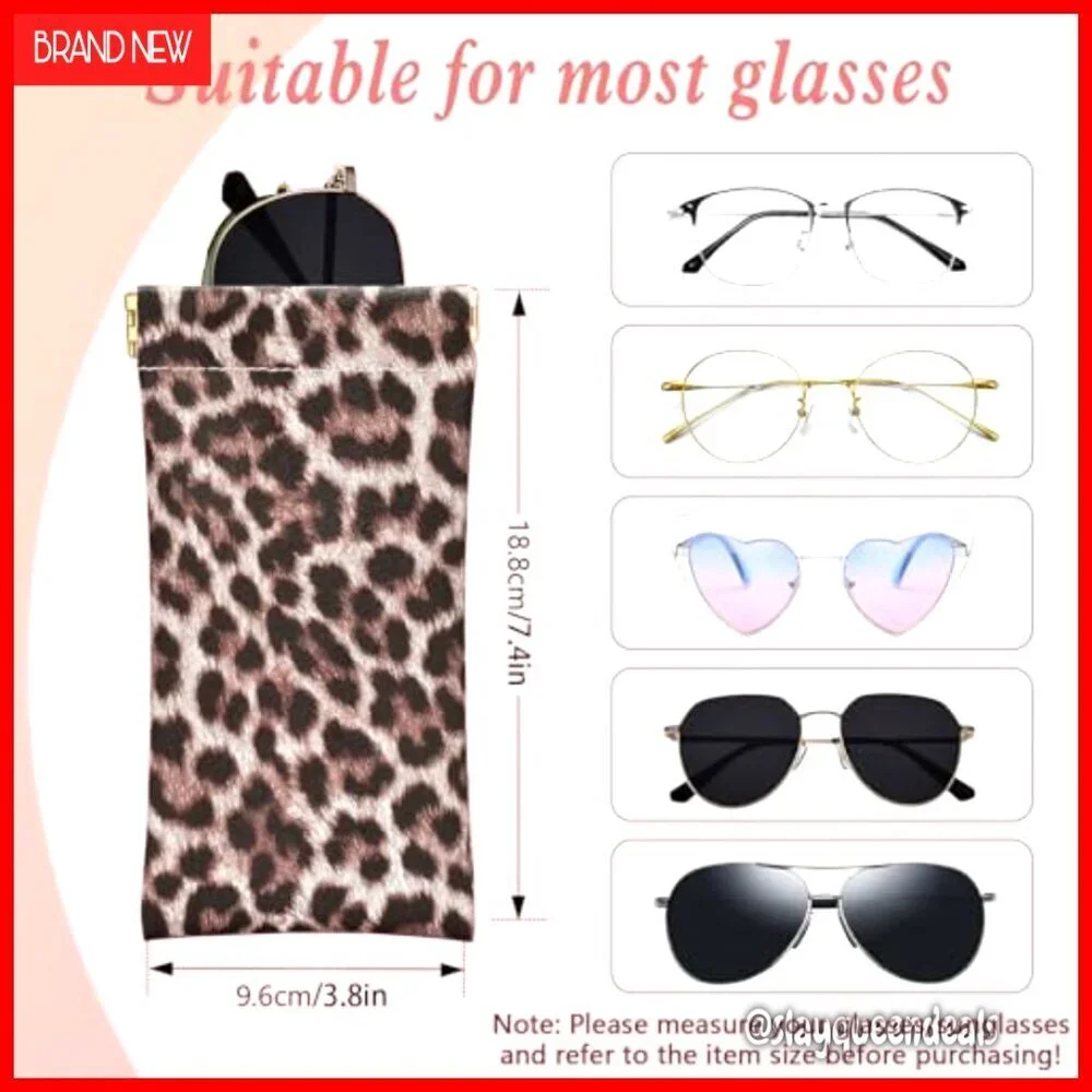 Soft Faux Leather Eyeglass Case with Squeeze Top Closure Travel Organizer